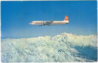 Postkarte mit: Swissair DC-7C (2)